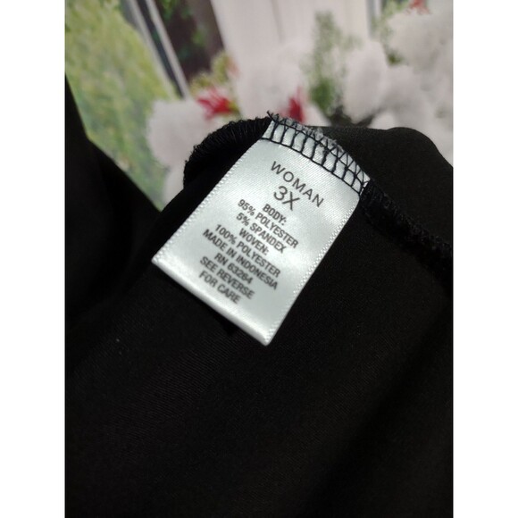 Roz & Ali Size 3X Top Bell Sleeve Black Popover Tunic WhimsyGoth Stevie Nicks - Picture 7 of 9